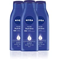 Los mejores  - NIVEA Body Milk Nutritivo en pack de 3 (3 x 400 ml)- leche corporal para una hidratación profunda durante 48 h- crema…